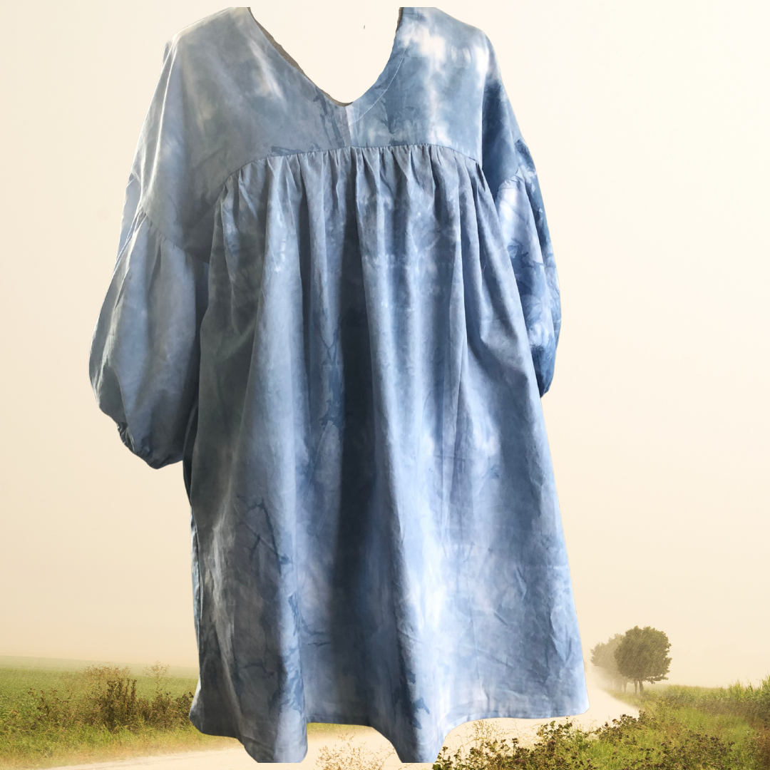Yoke dress w sleeve