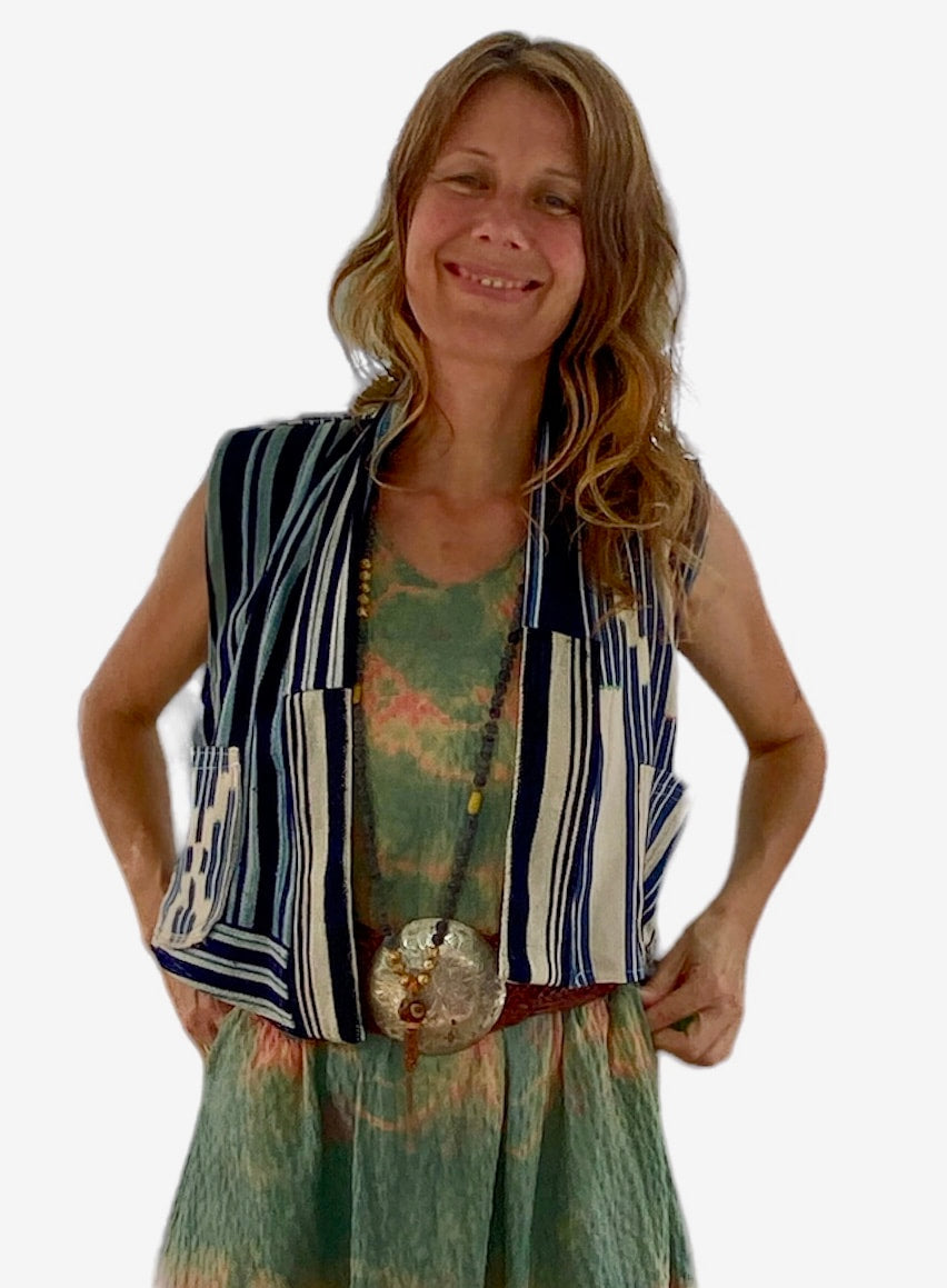 Mudcloth or Vintage Indigo Short Vest