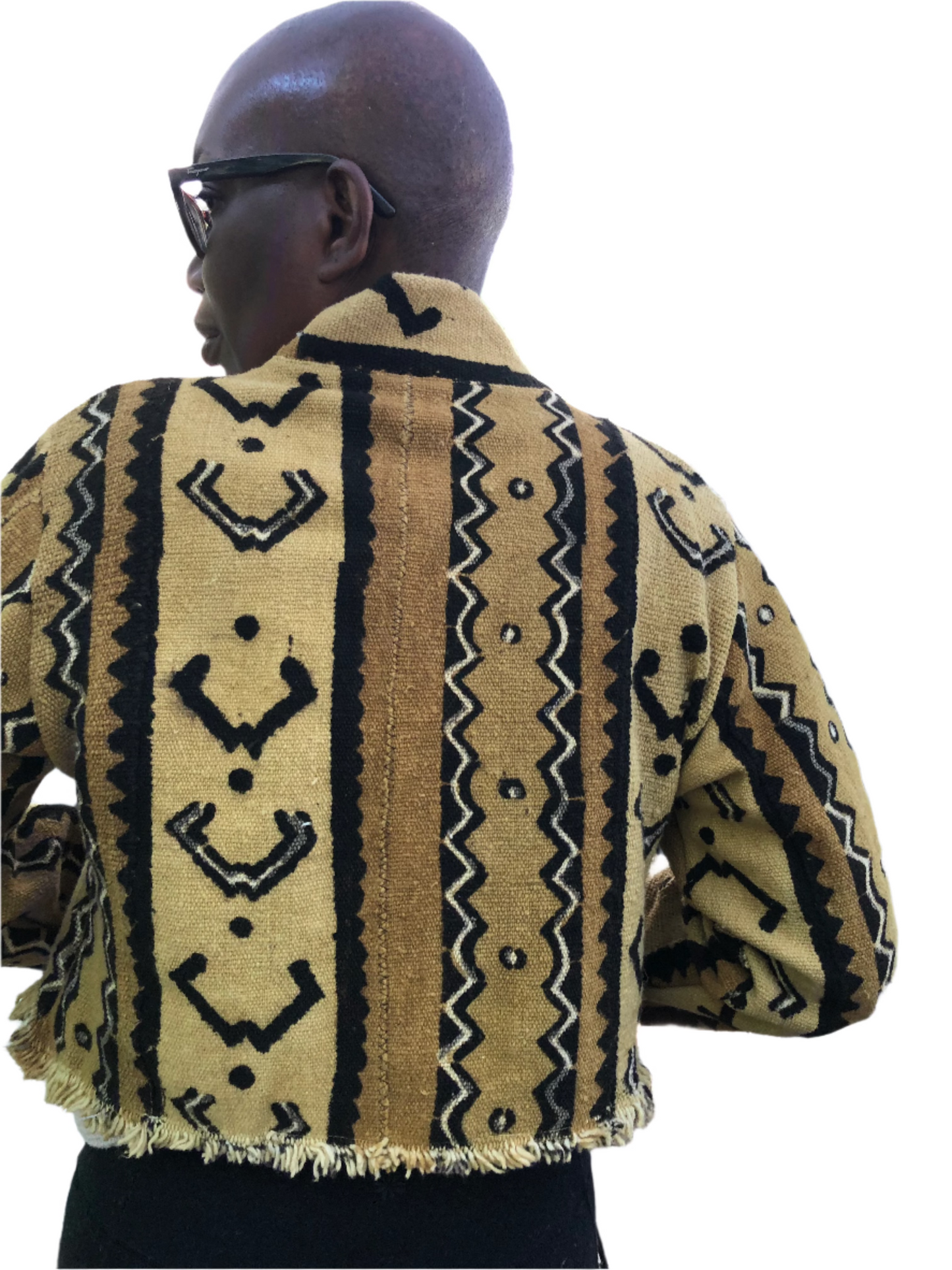 CROPPED MUDCLOTH JACKET
