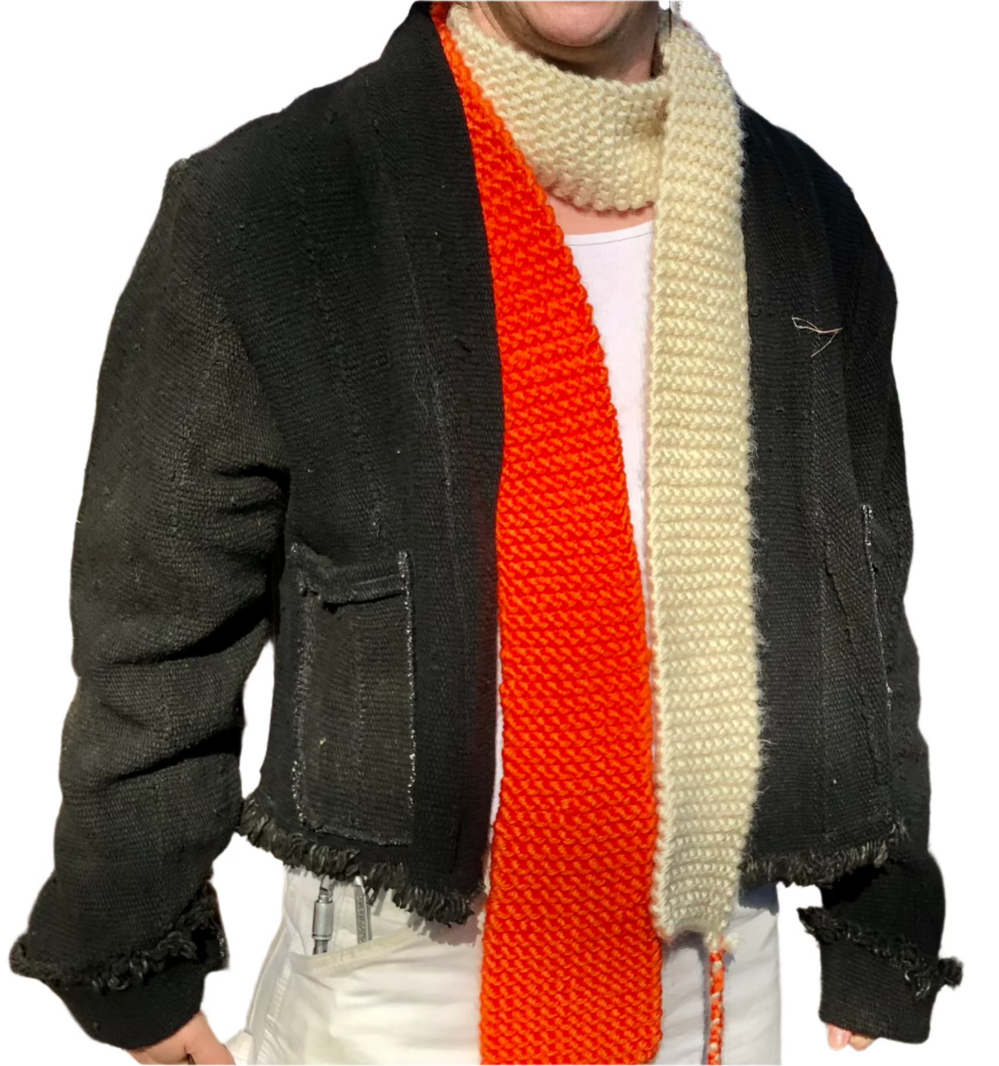 CROPPED MUDCLOTH JACKET