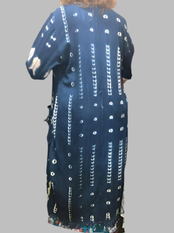Long Vintage Indigo Coat