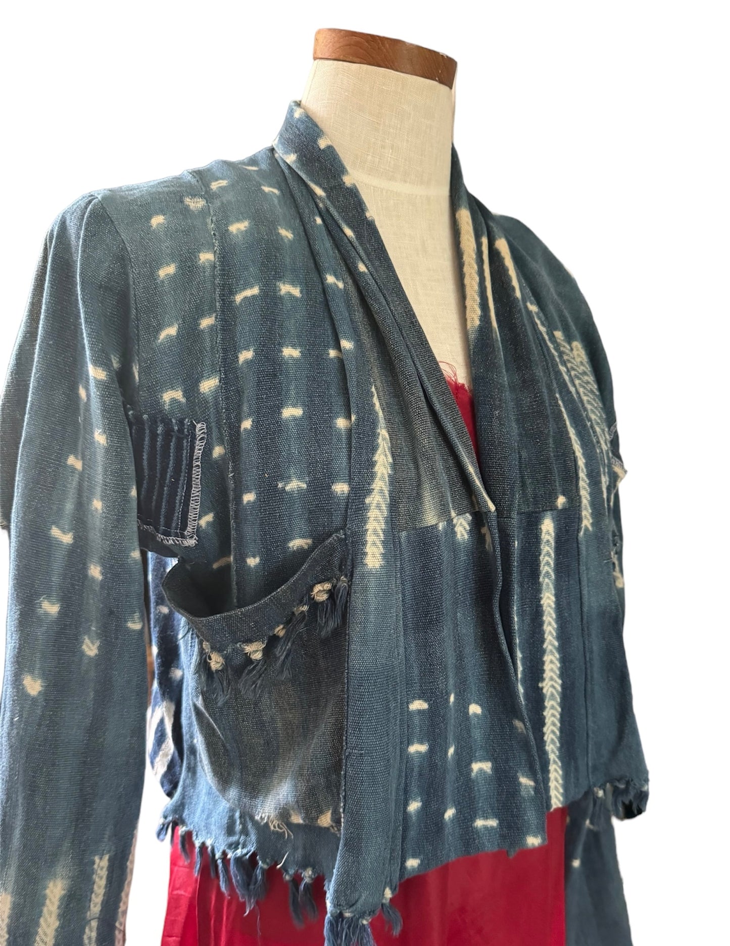 VINTAGE INDIGO CROPPED JACKET