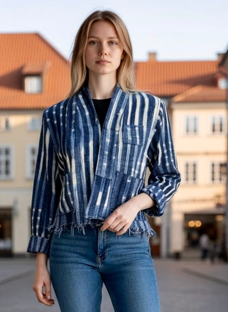 CROPPED JACKET - VINTAGE INDIGO size: extra small