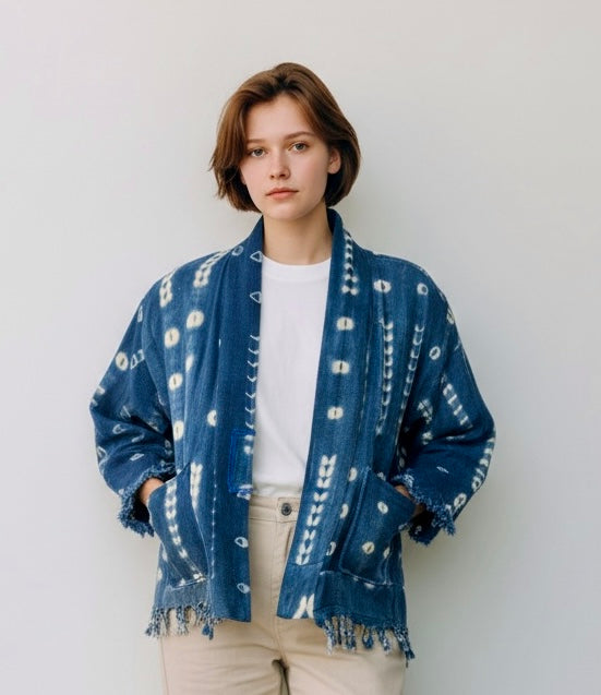 CROPPED JACKET VINTAGE INDIGO size: small