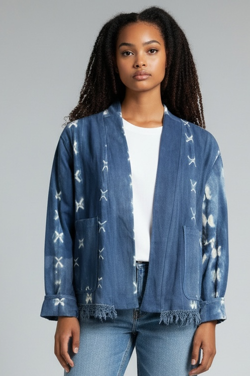 CROPPED JACKET VINTAGE INDIGO size: medium