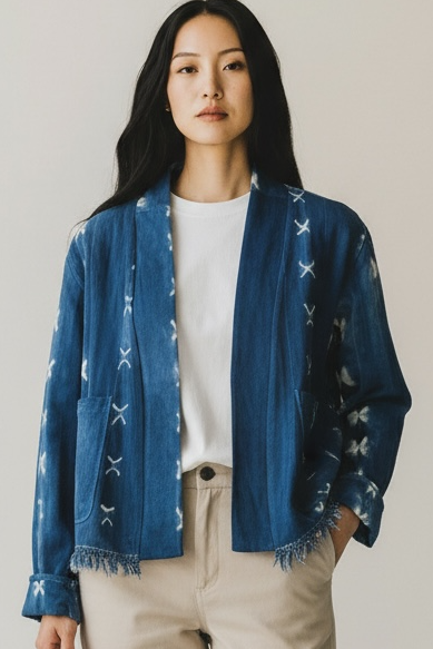 CROPPED JACKET VINTAGE INDIGO size: medium