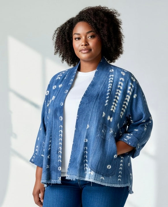 CROPPED JACKET VINTAGE INDIGO size: Large