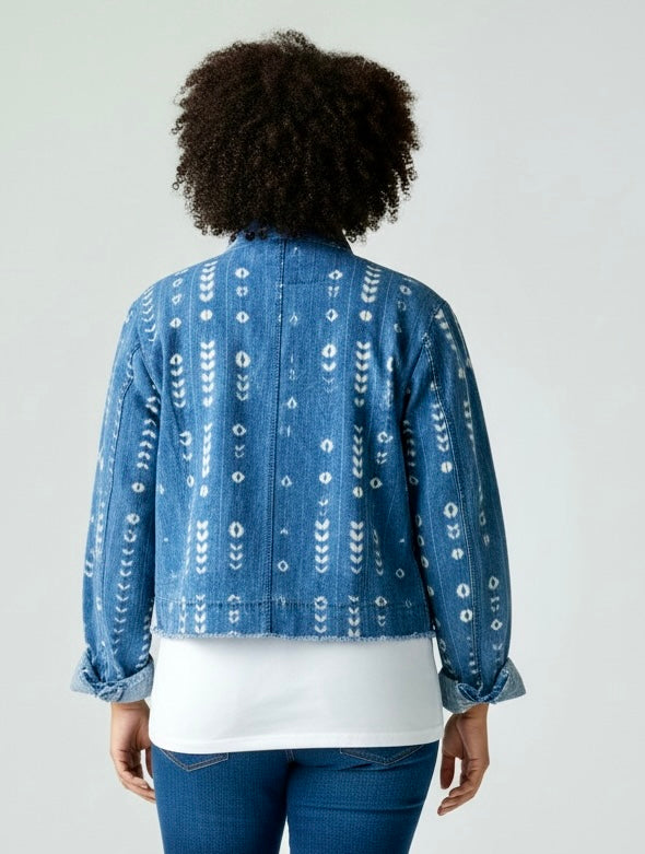 CROPPED JACKET VINTAGE INDIGO size: Large