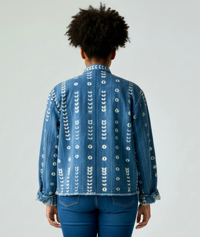 CROPPED JACKET VINTAGE INDIGO size: Large