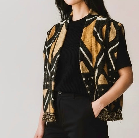 VEST - Short Mudcloth or Vintage Indigo