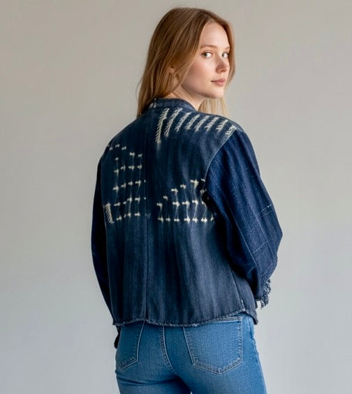 CROPPED JACKET - VINTAGE INDIGO -size: Extra small
