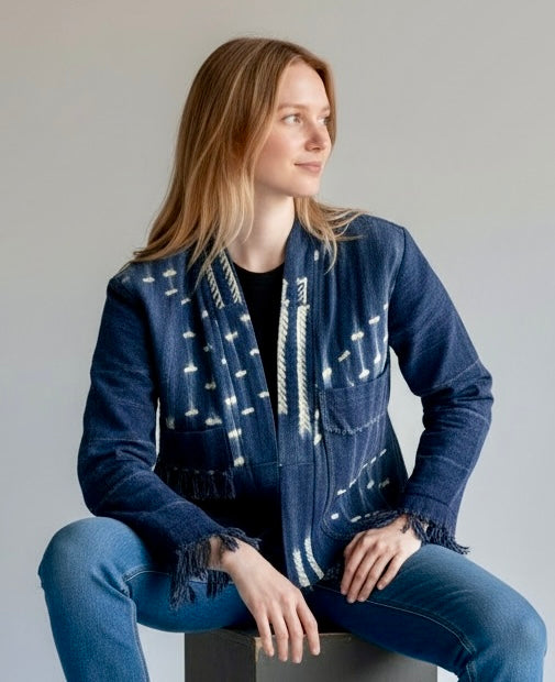 CROPPED JACKET - VINTAGE INDIGO -size: Extra small