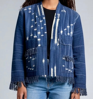 CROPPED JACKET - VINTAGE INDIGO -size: Extra small