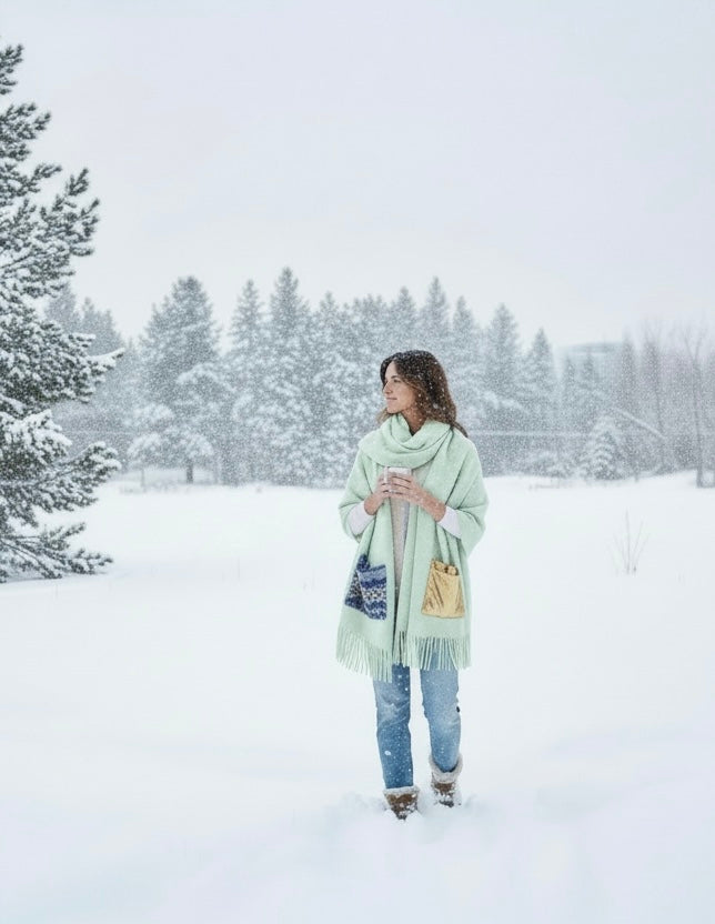 Window scarf  poly/rayon with mudcloth  insert