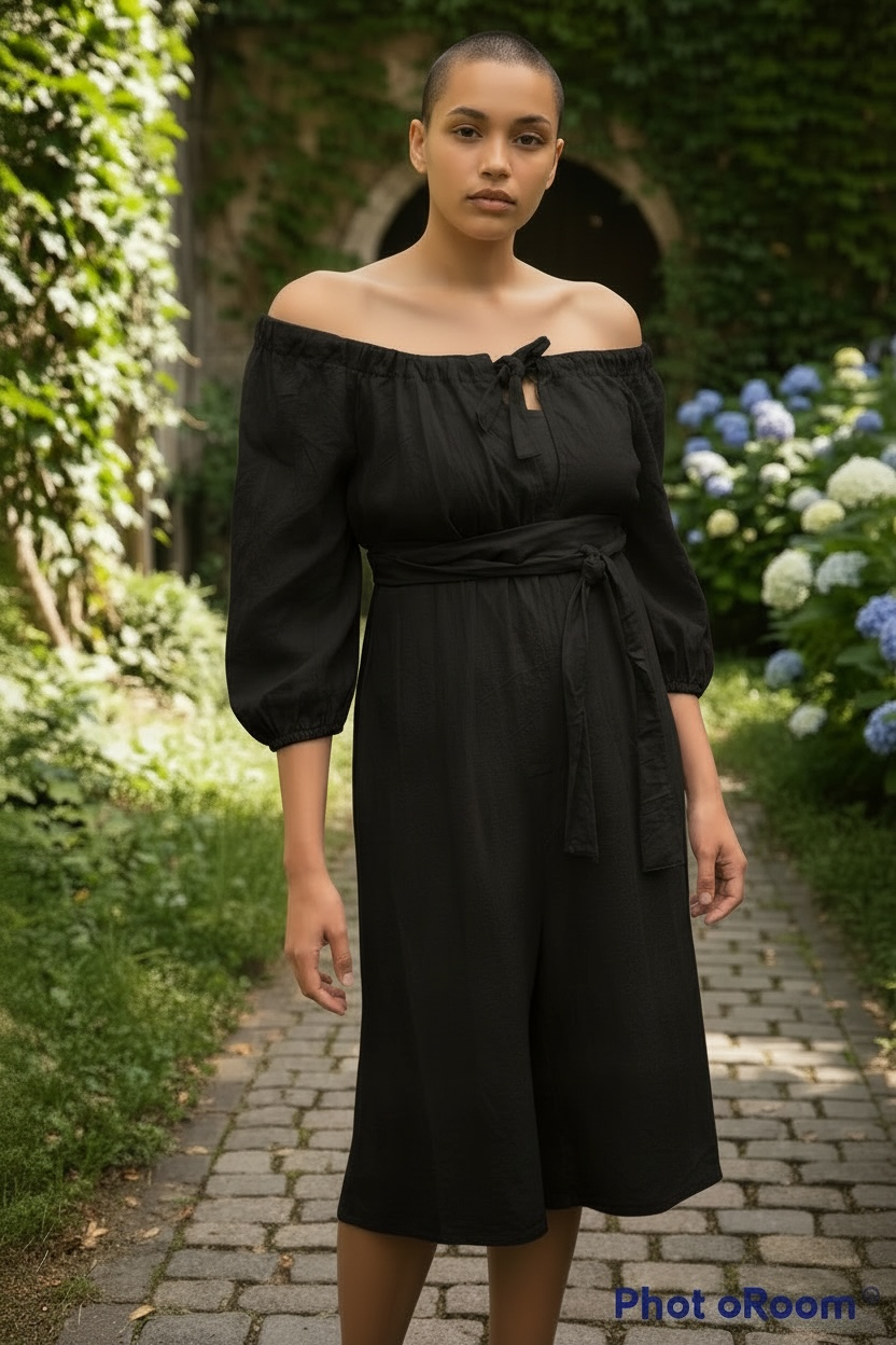 ROMPER WITH SLEEVES  black, cream