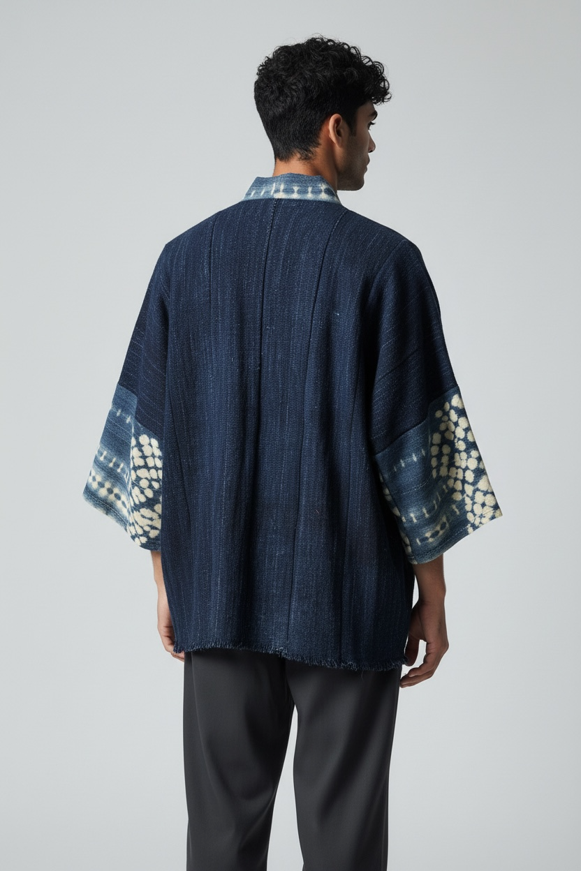 KIMONO INDIGO MUDCLOTH